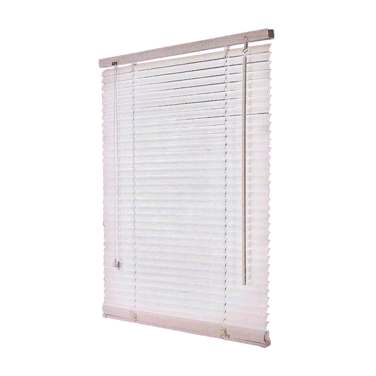 Simple Spaces FWB-23X72-3L Window Blind, 72 in L, 23 in W, Faux Wood, White
