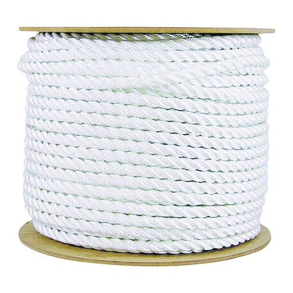 Wellington 11009 Rope, 1/2 in Dia, 300 ft L, 510 lb Working Load, Nylon, White