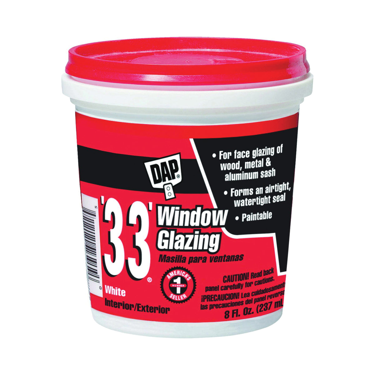 DAP 12120 Window Gazing, Paste, Slight, White, 0.5 pt Tub