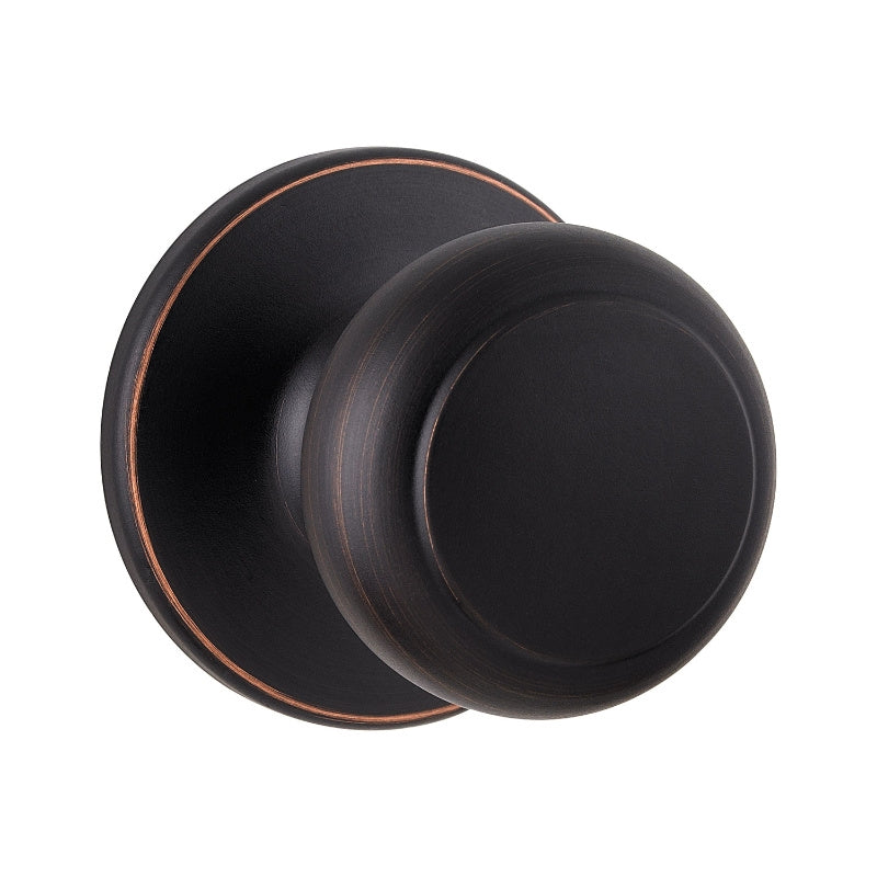 Kwikset 200CV 11P RCAL RC Door Knob, Venetian Bronze, 1-3/8 to 1-3/4 in Thick Door, 2-1/4 in Strike