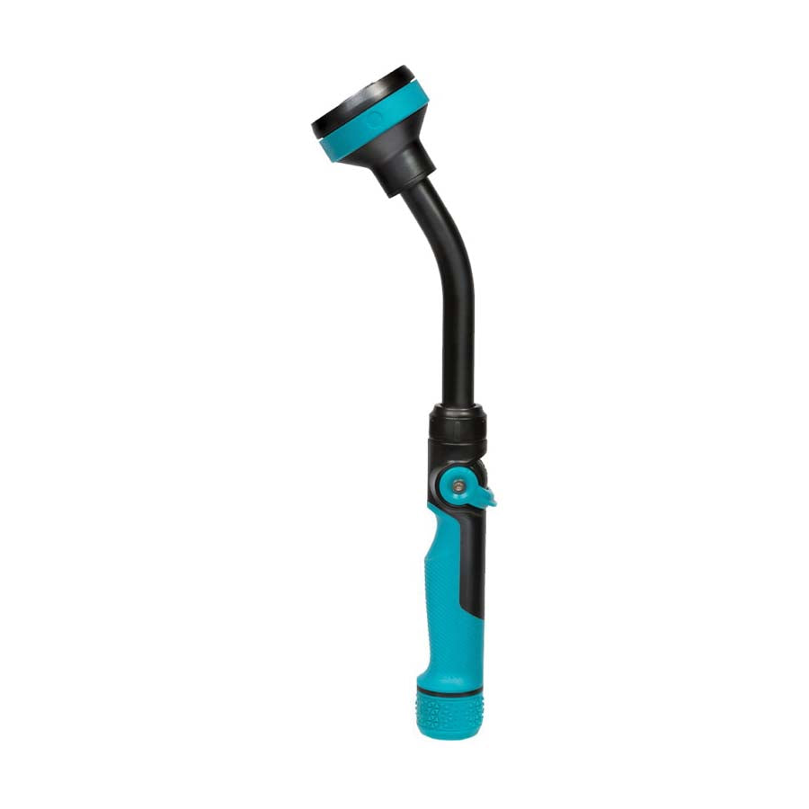 Gilmour 820432-1001 Watering Wand, Swivel Inlet, 5 -Spray Pattern, Shower, Zinc, Teal, 14 in L Wand