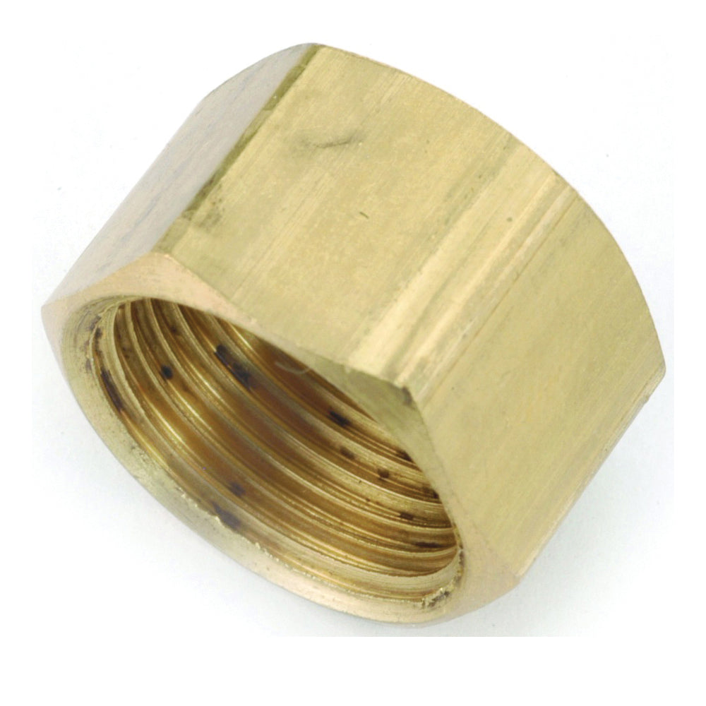 Anderson Metals 730081-08 Tube Cap, 1/2 in, Compression, Brass