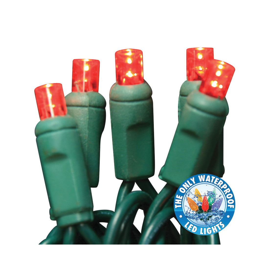 Holiday Bright Lights LEDBX-WA50-RD6 Light Set, 50-Lamp, LED Lamp, Red Lamp, 50,000 hr Average Life, 26 ft L