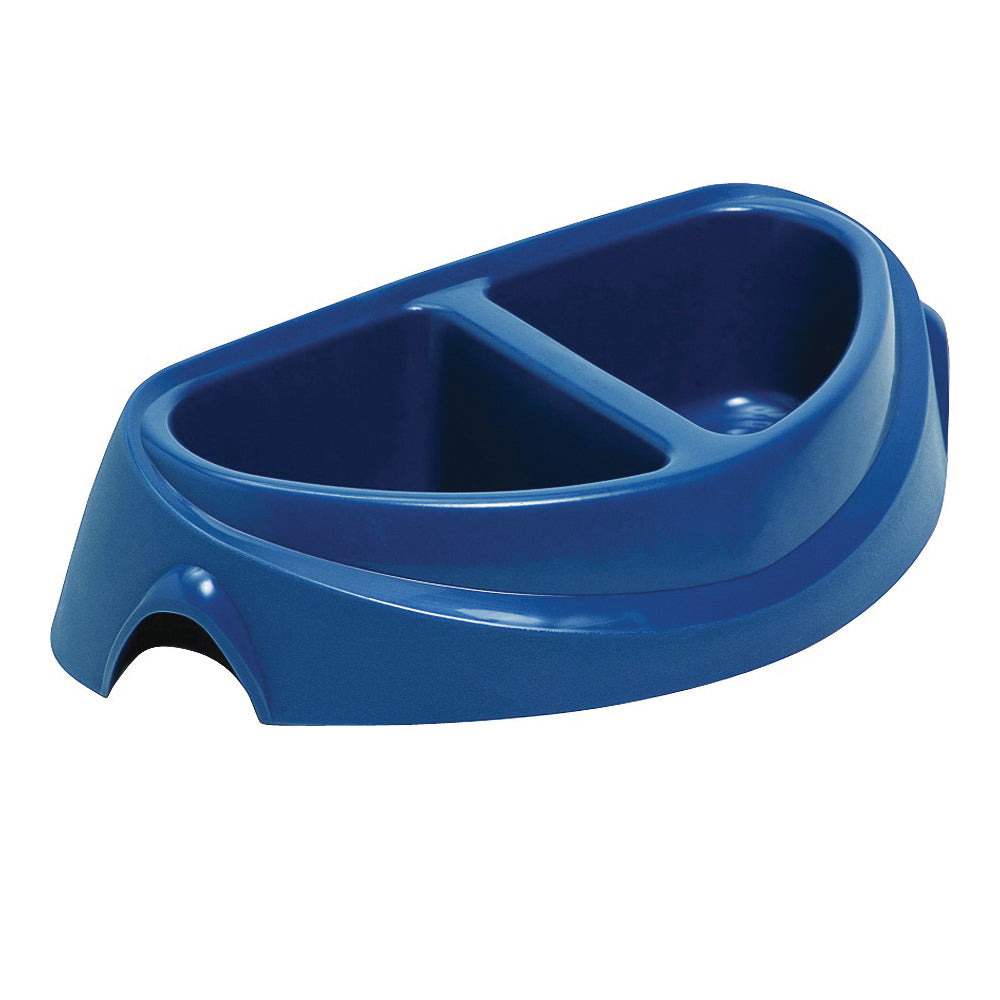 PETMATE 23181 Pet Feeder Dish, L, 2.5 Cups Volume, 2-Compartment, Assorted