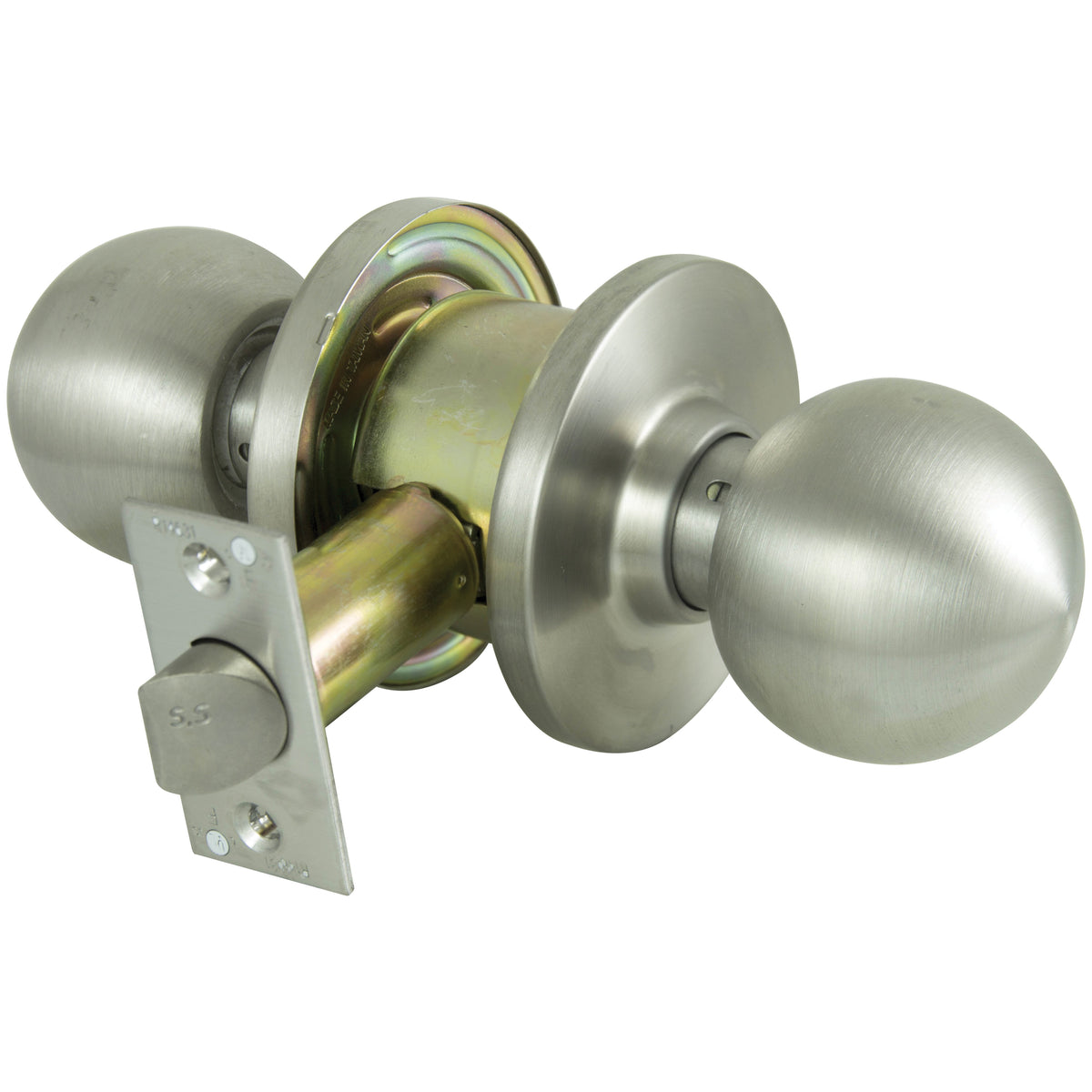 ProSource C363BV-PS Knobset, Knob Handle, Metal, Stainless Steel, 2-3/4 in Backset, 1-1/4 to 1-13/16 in Thick Door