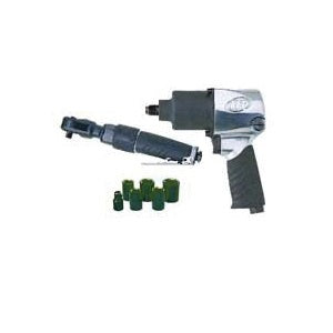 Ingersoll Rand Edge Series 2317G Air Impact Wrench Kit, 1/2, 3/8 in Drive, 55 (170G), 500 (231G) ft-lb, 8000 rpm Speed