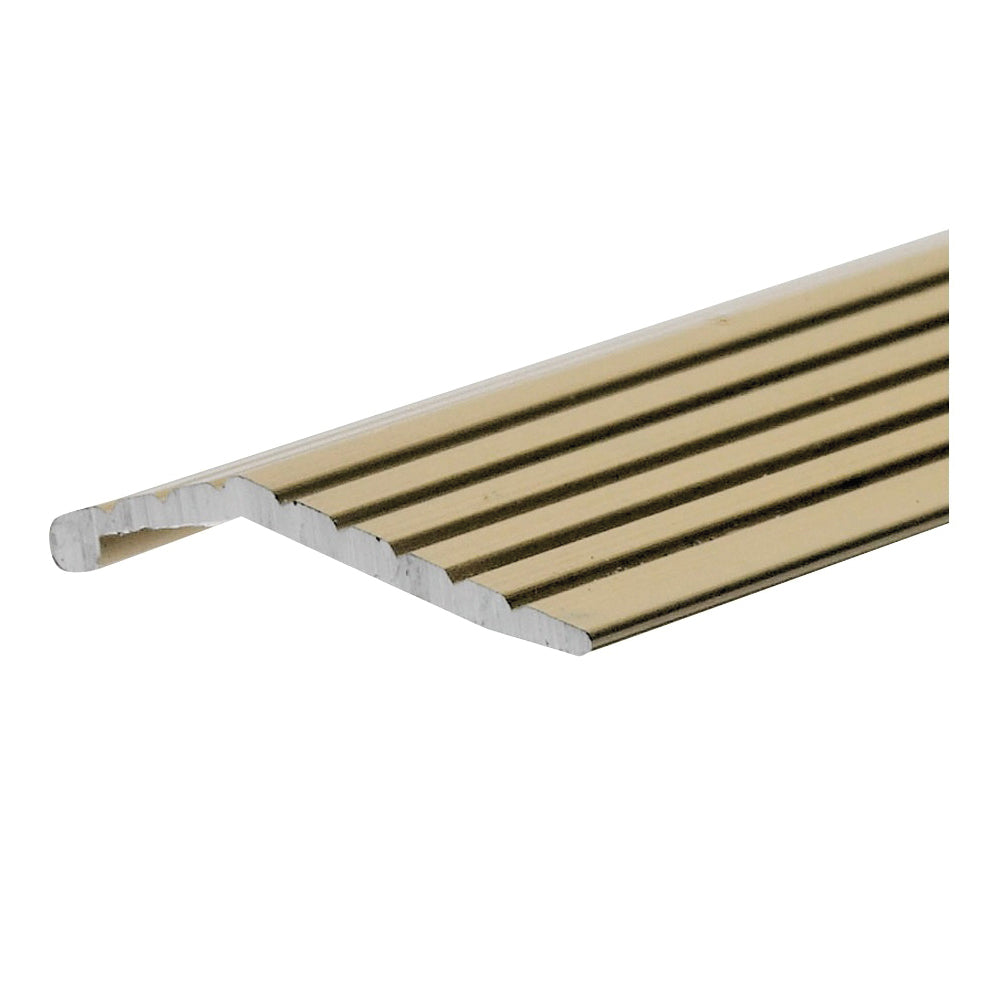 Frost King H113FB/3 Carpet Bar, 3 ft L, 1 in W, Fluted Surface, Aluminum, Gold, Satin