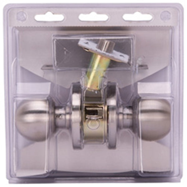 ProSource Knob Set, 2 Grade, Ball Knob Handle, Keyed Different Key, Stainless Steel, Stainless Steel