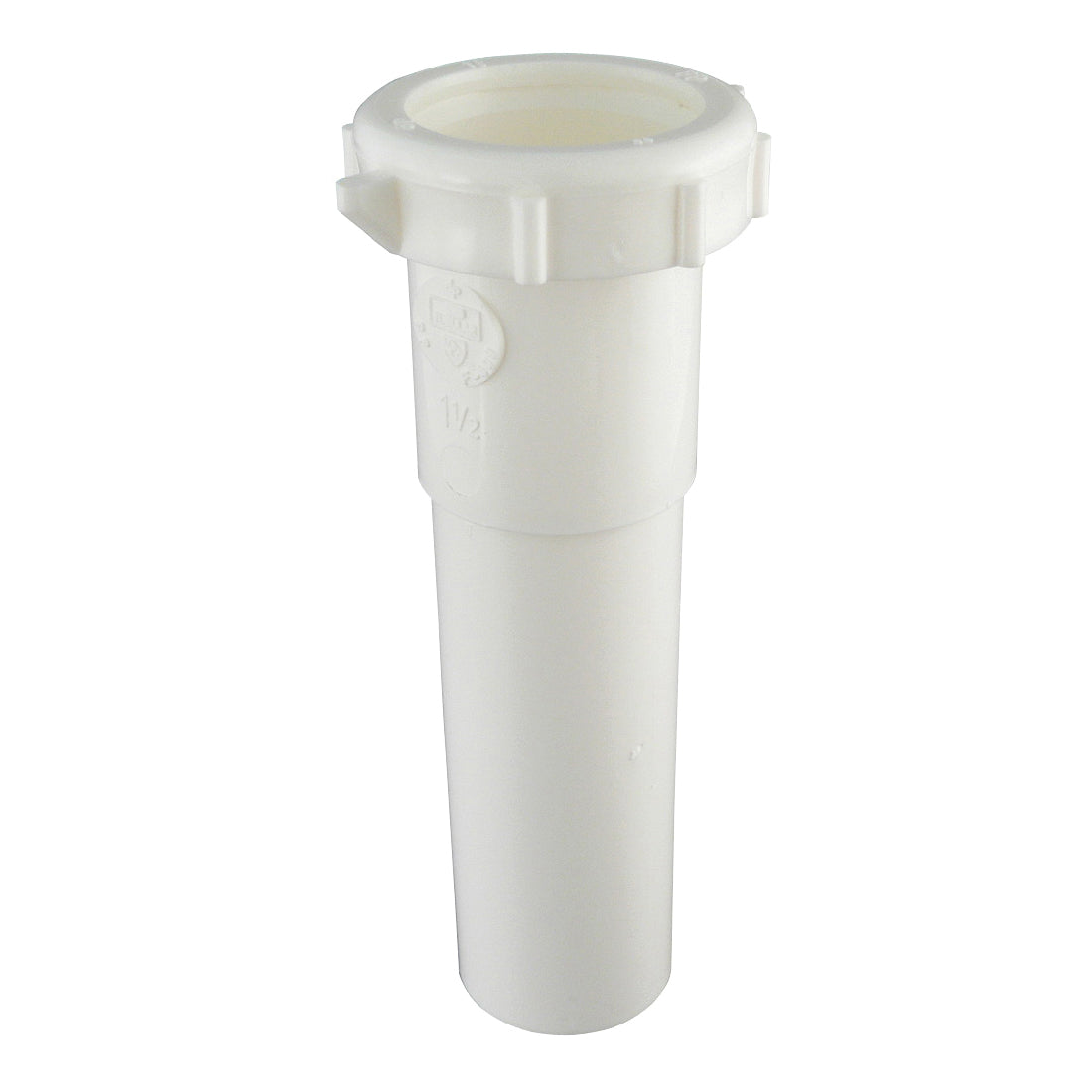 Plumb Pak PP55-2W Pipe Extension Tube, 1-1/2 in, 6 in L, Slip Joint, Polypropylene, White
