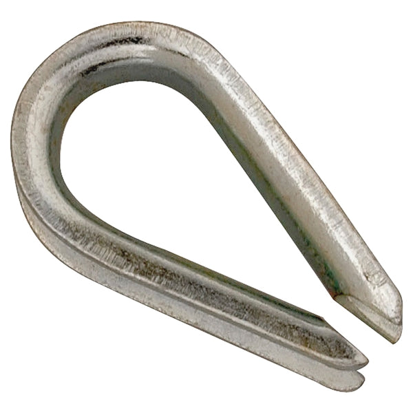 Campbell T7670659 Wire Rope Thimble, 1/2 in Dia Cable, Malleable Iron, Electro-Galvanized
