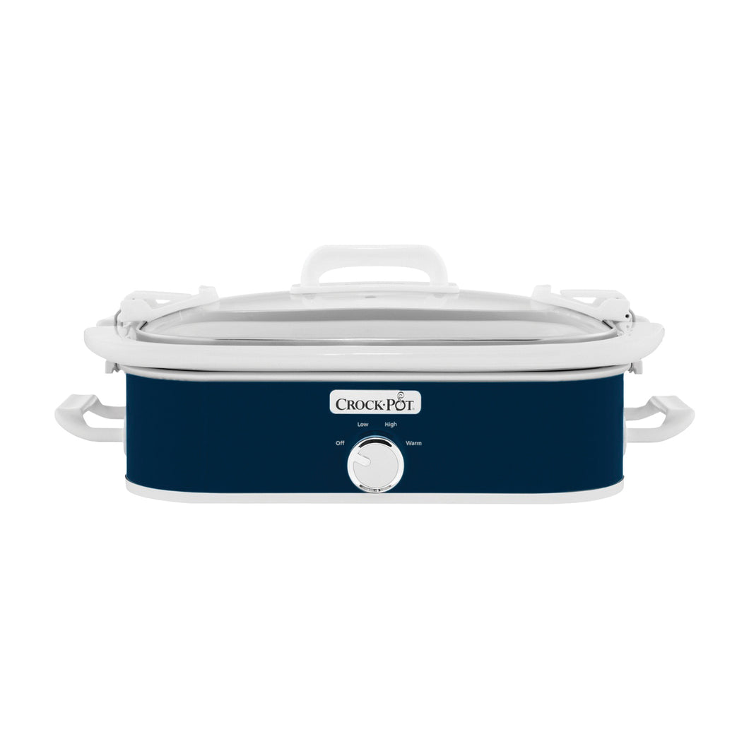 Crock-Pot Casserole Crock Series SCCPCCM350-BL Slow Cooker, 3.5 qt Capacity, Manual Control, Midnight Blue