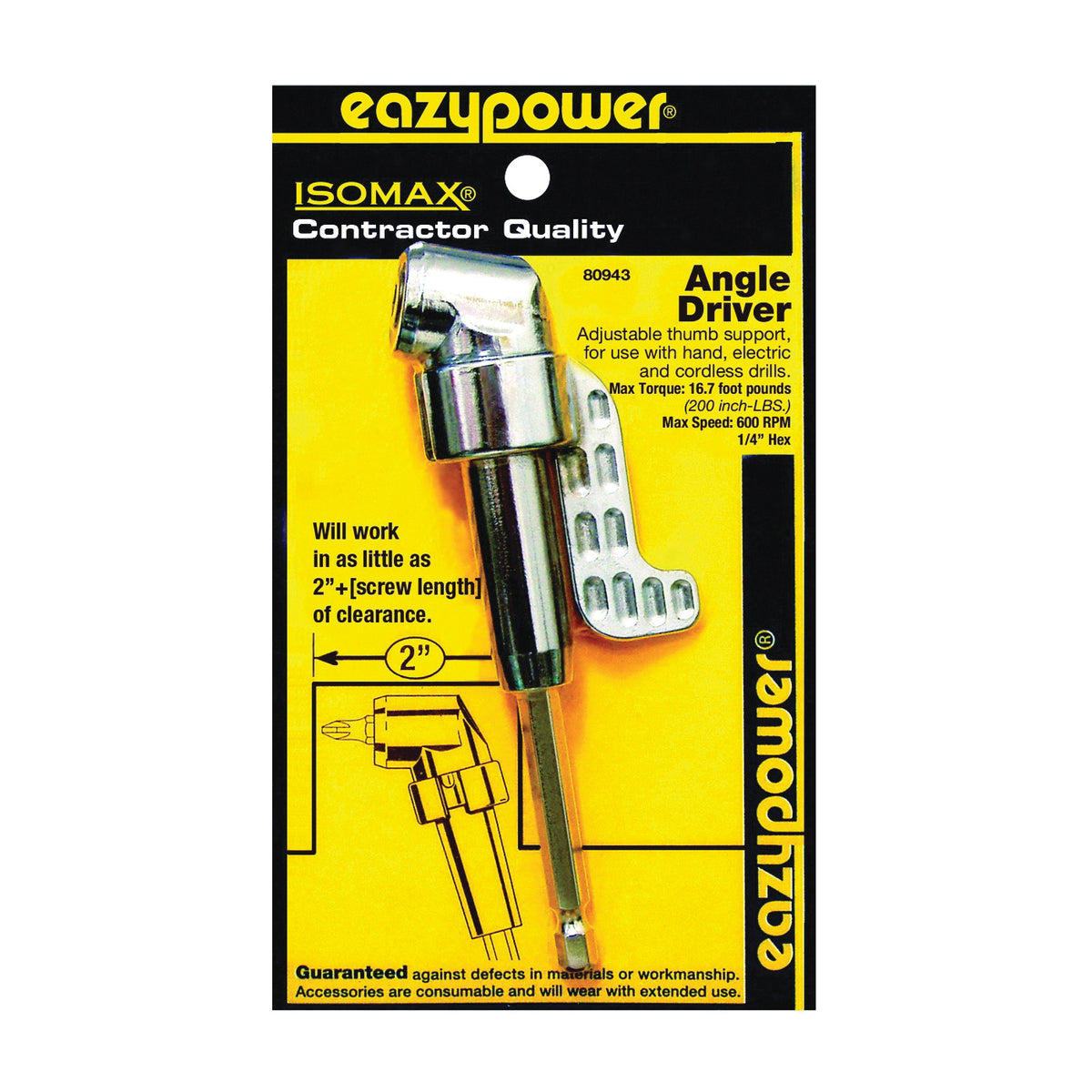 EAZYPOWER 80943 Angle Driver, Steel