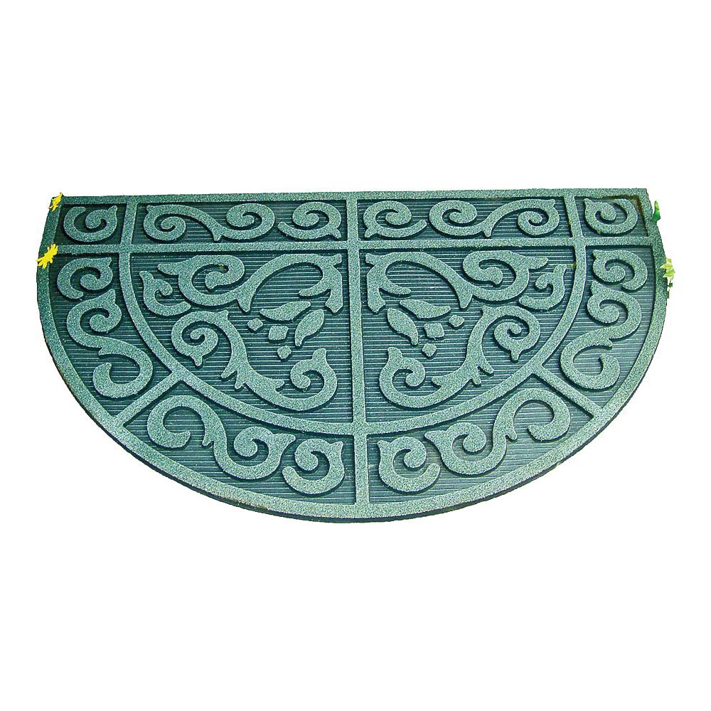 Simple Spaces 06ABSHE-14-3L Door Mat, 39 in L, 24 in W, Polyester Surface, Gray