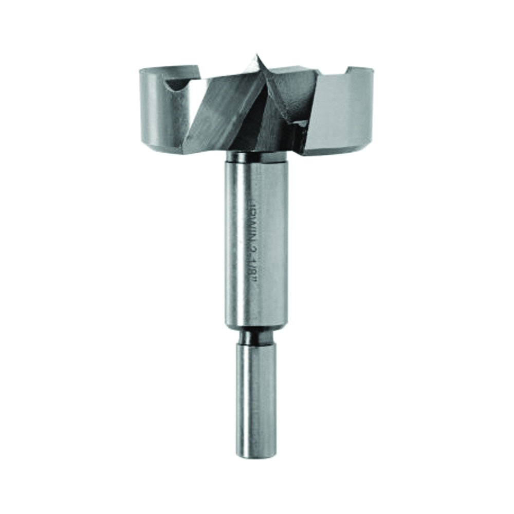 IRWIN 1966937/42930 Forstner Bit, 1-7/8 in Dia, 3-1/2 in OAL, 1-Flute, 3/8 in Dia Shank, Reduced Shank