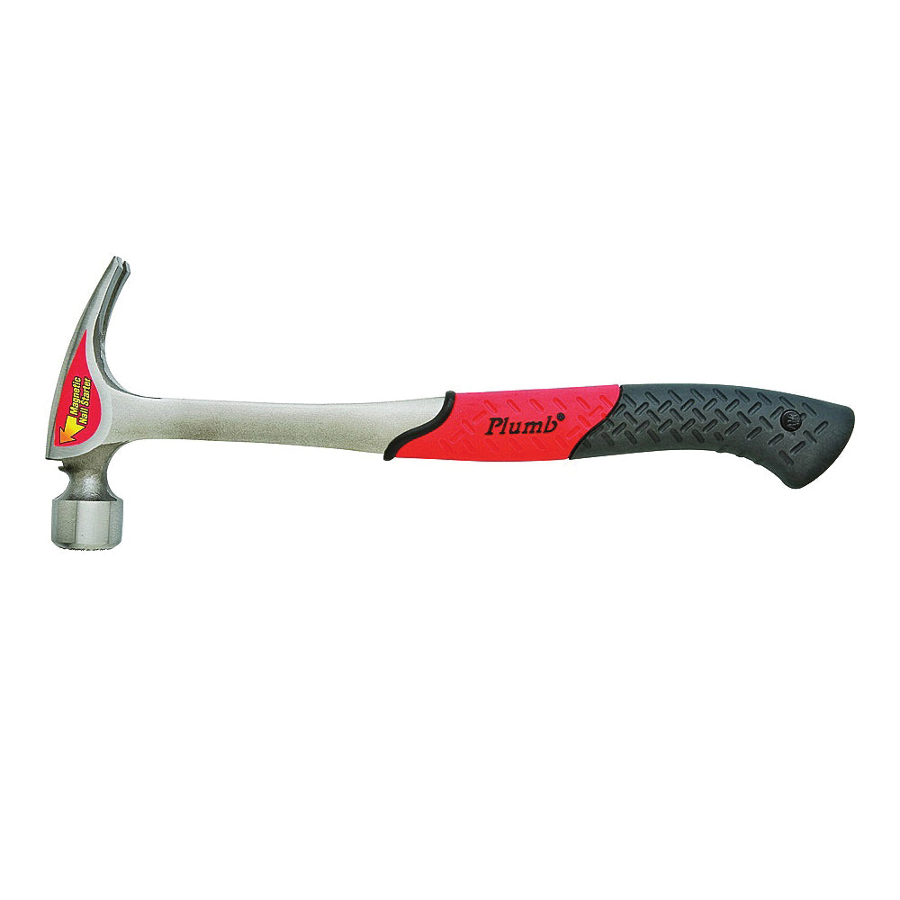 Plumb Pak SS22RCFN/SS22RCF Hammer, 22 oz Head, Premium, Rip, Checkered, Claw Head, Steel Head, 15-7/8 in OAL