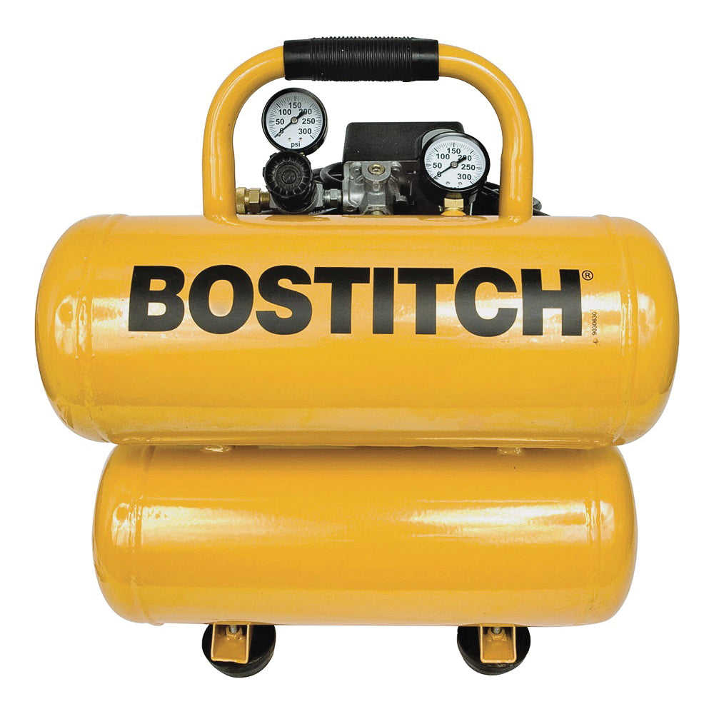 Bostitch CAP2041ST-OL Air Compressor, 4 gal Tank, 3 hp, 120 V, 135 psi Pressure, 4.9 scfm Air