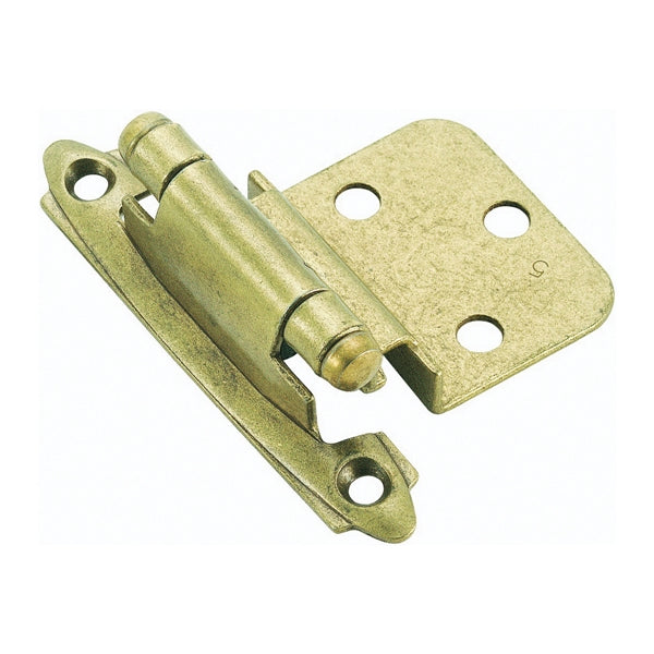 Amerock BPR3428BB Cabinet Hinge, 3/8 in Inset, Burnished Brass