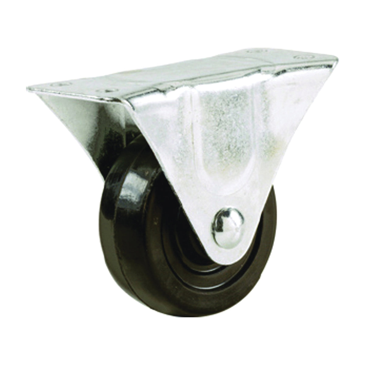 Shepherd Hardware 9789 Rigid Caster, 5 in Dia Wheel, 1-1/4 in W Wheel, Rubber Wheel, 200 lb