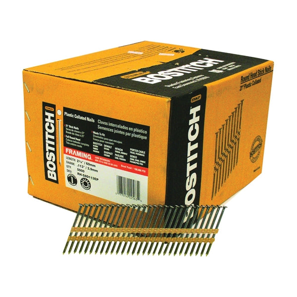 Bostitch RH-S8D113EP/X Framing Nail, 2-3/8 in L, 12 Gauge, Steel, Full Round Head, Smooth Shank