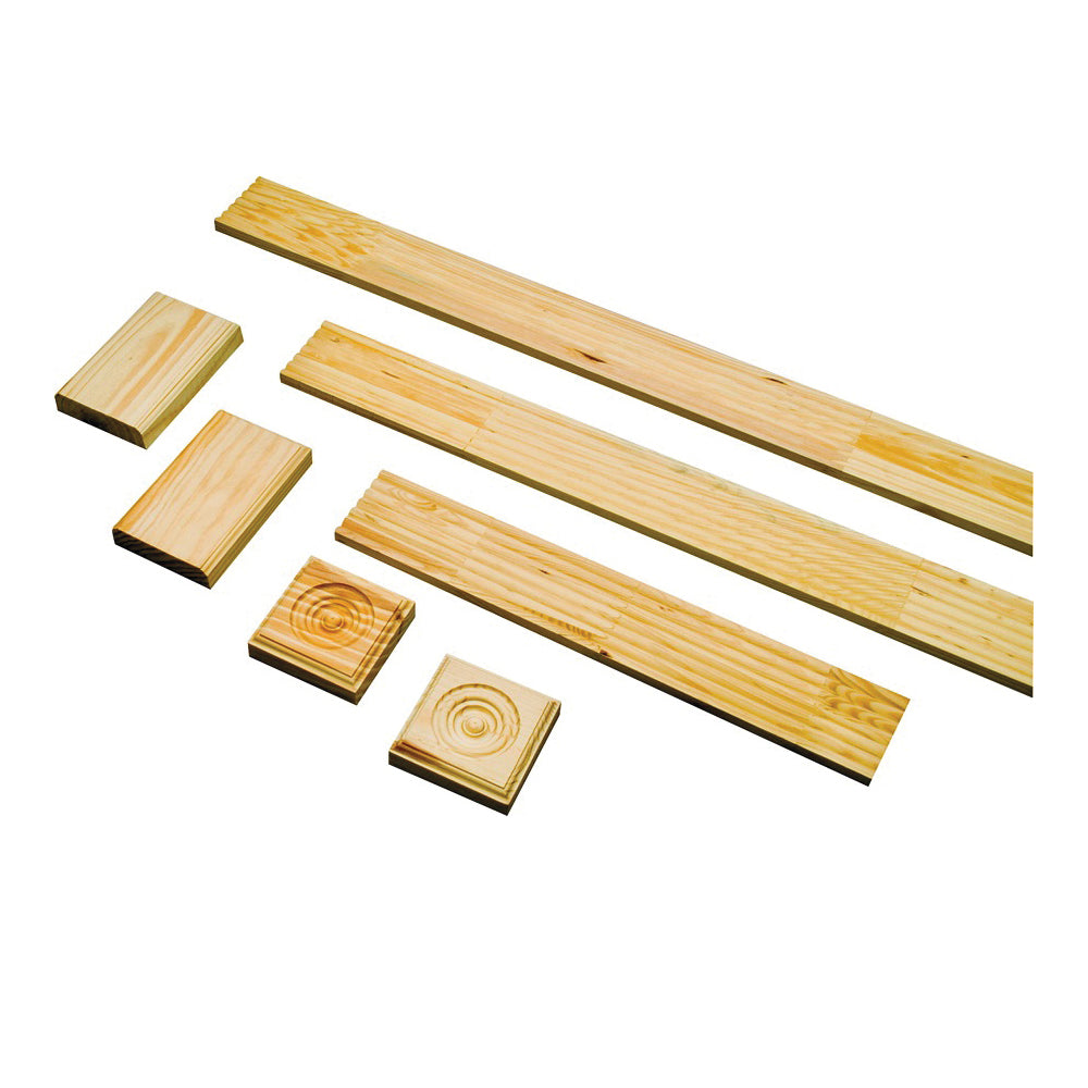 Waddell FCS27 Door Moulding Set, 2-1/4 in W, Casing Profile, Synthetic