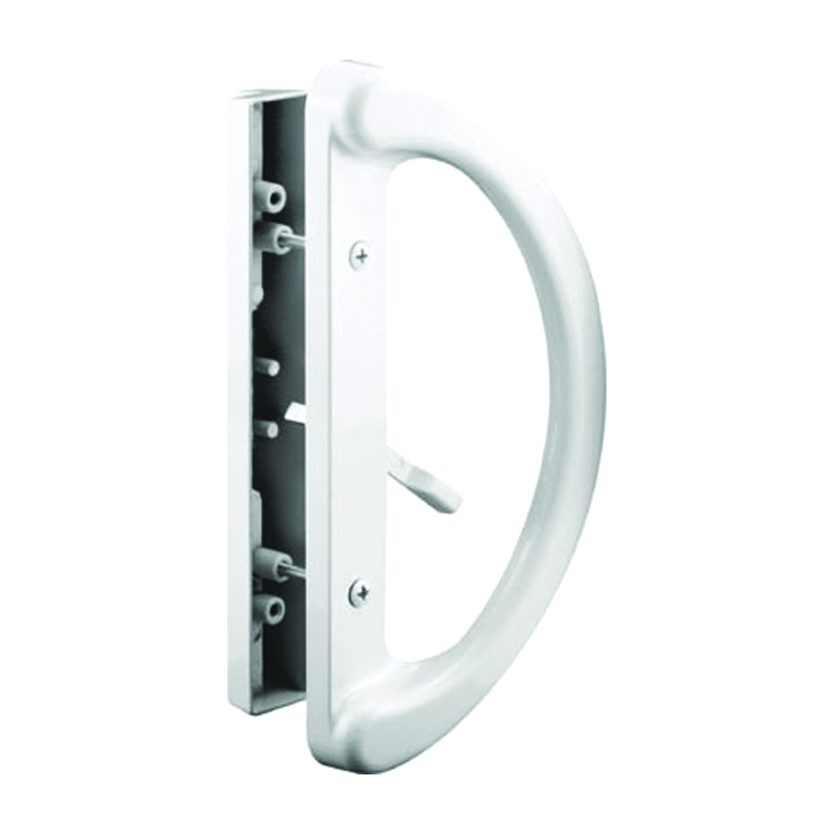 Prime-Line C 1225 Handle Set, Aluminum, Painted, 1-1/2 to 1-3/4 in Thick Door