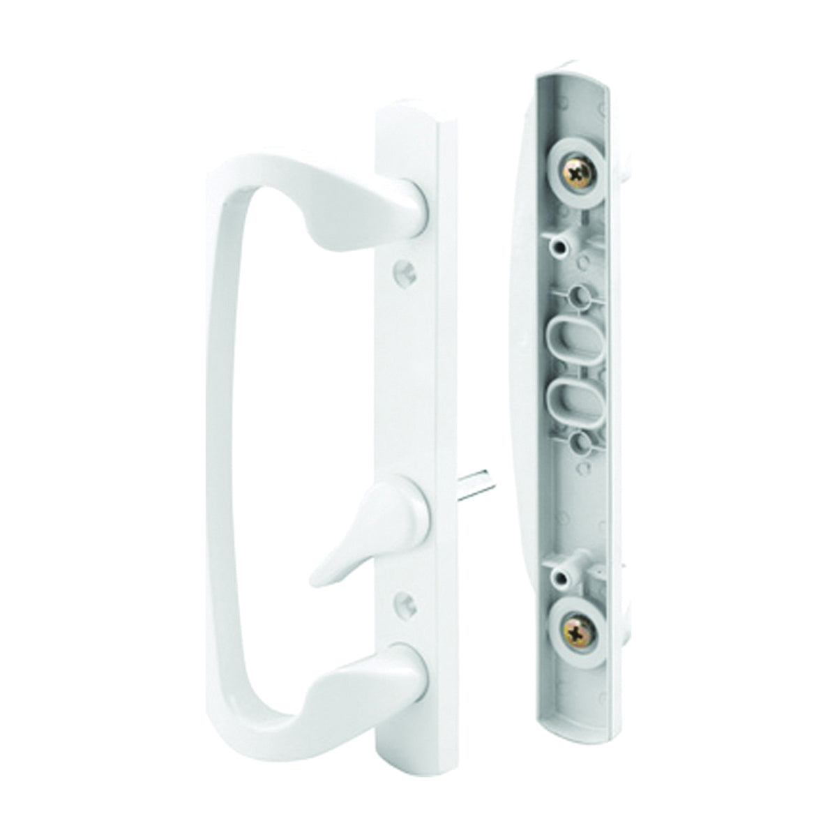 Prime-Line C 1280 Handle Set, Aluminum, Painted, 1-5/8 to 1-7/8 in Thick Door