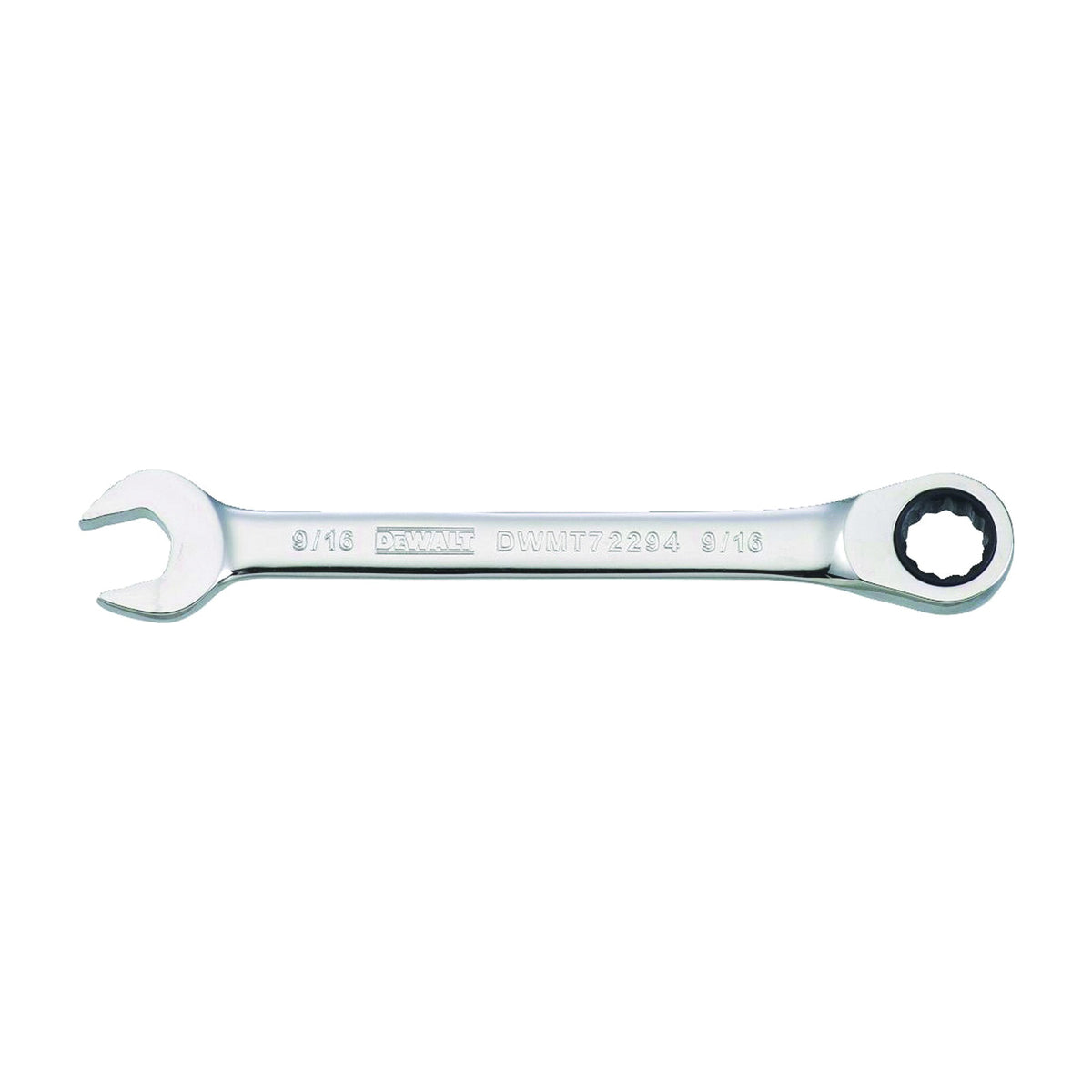 DeWALT DWMT72294OSP Combination Wrench, SAE, 9/16 in Head, 7-5/32 in L, Chrome, Comfort-Grip Handle