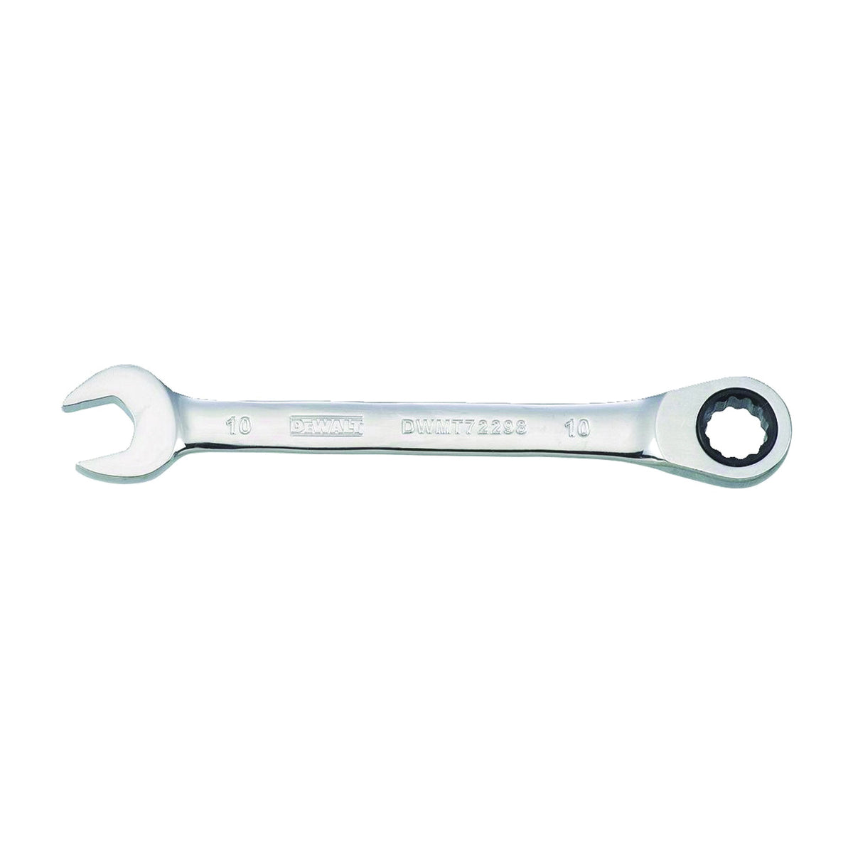 DeWALT DWMT72298OSP Combination Wrench, Metric, 10 mm Head, 5-5/32 in L, 12-Point, Chrome, Comfort-Grip Handle