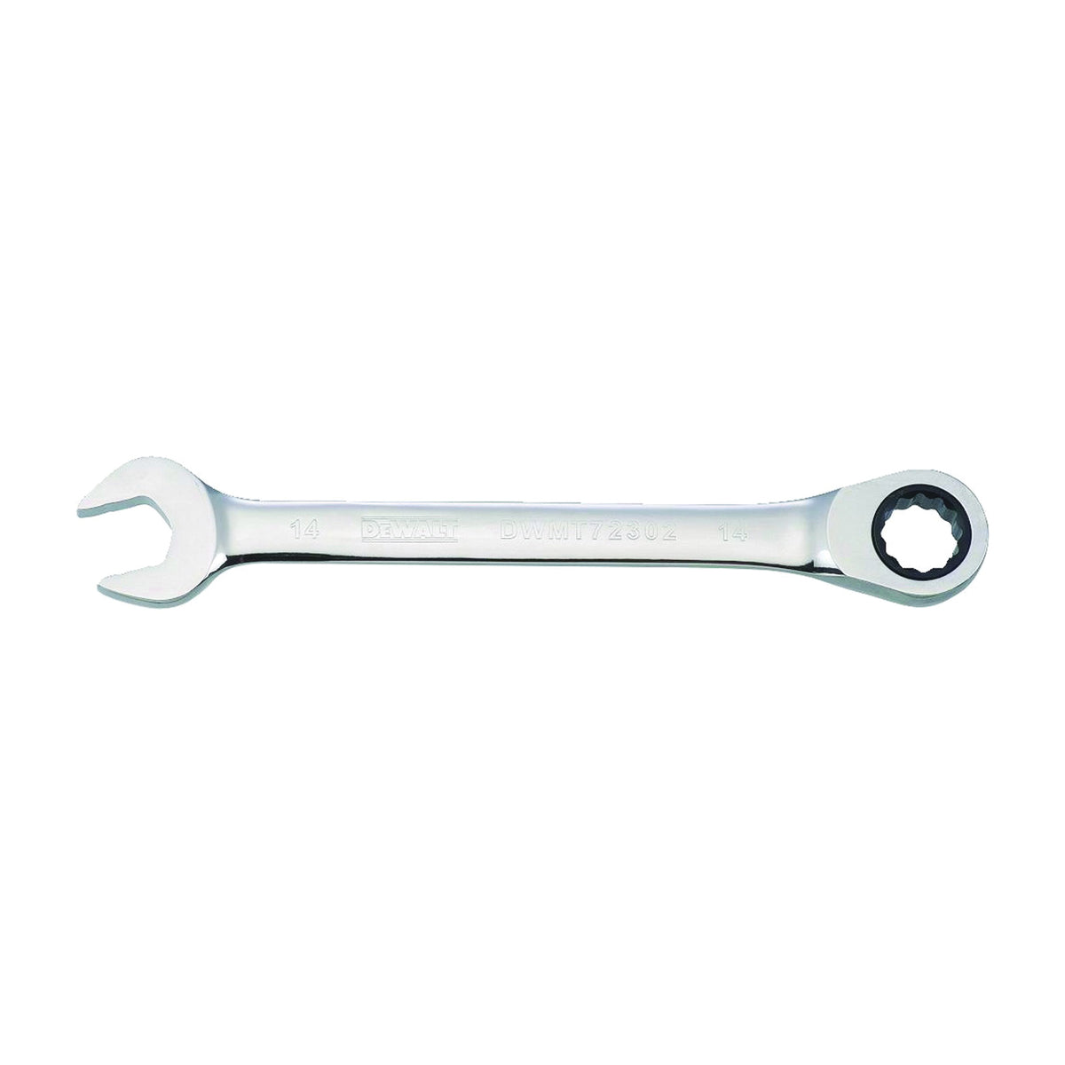 DeWALT DWMT72302OSP Combination Wrench, Metric, 14 mm Head, 7-5/32 in L, 12-Point, Chrome, Comfort-Grip Handle