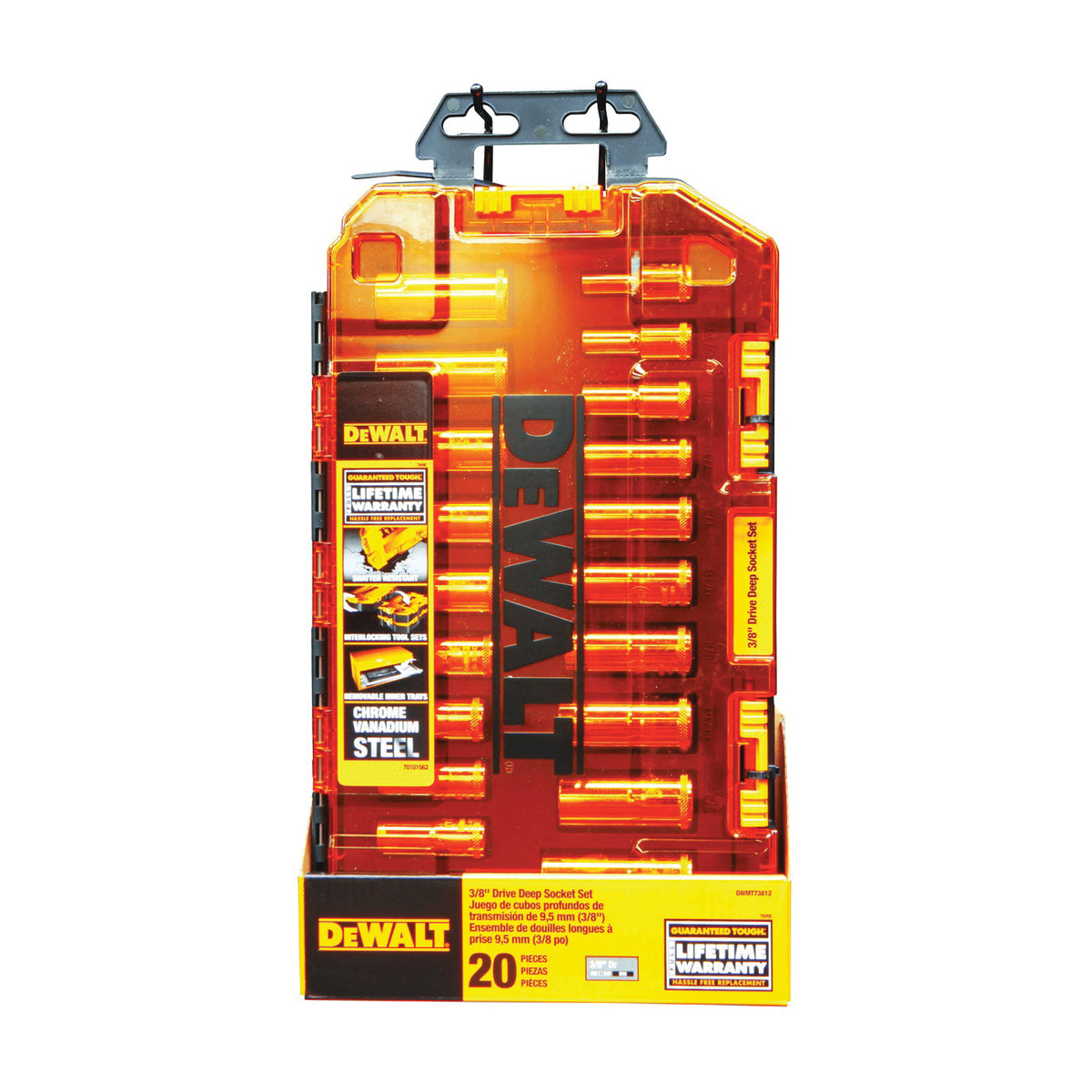 DeWALT DWMT73812 Socket Set, Chrome