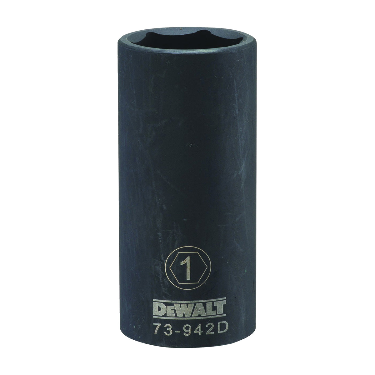 DeWALT DWMT73942OSP Impact Socket, 1 in Socket, 1/2 in Drive, 6-Point, CR-440 Steel, Black Oxide