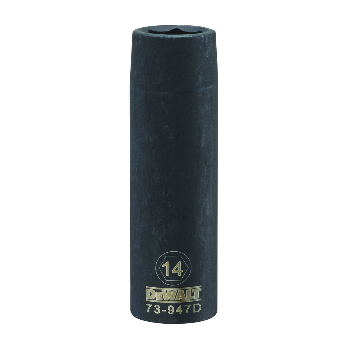 DeWALT DWMT73947OSP Impact Socket, 14 mm Socket, 1/2 in Drive, 6-Point, CR-440 Steel, Black Oxide