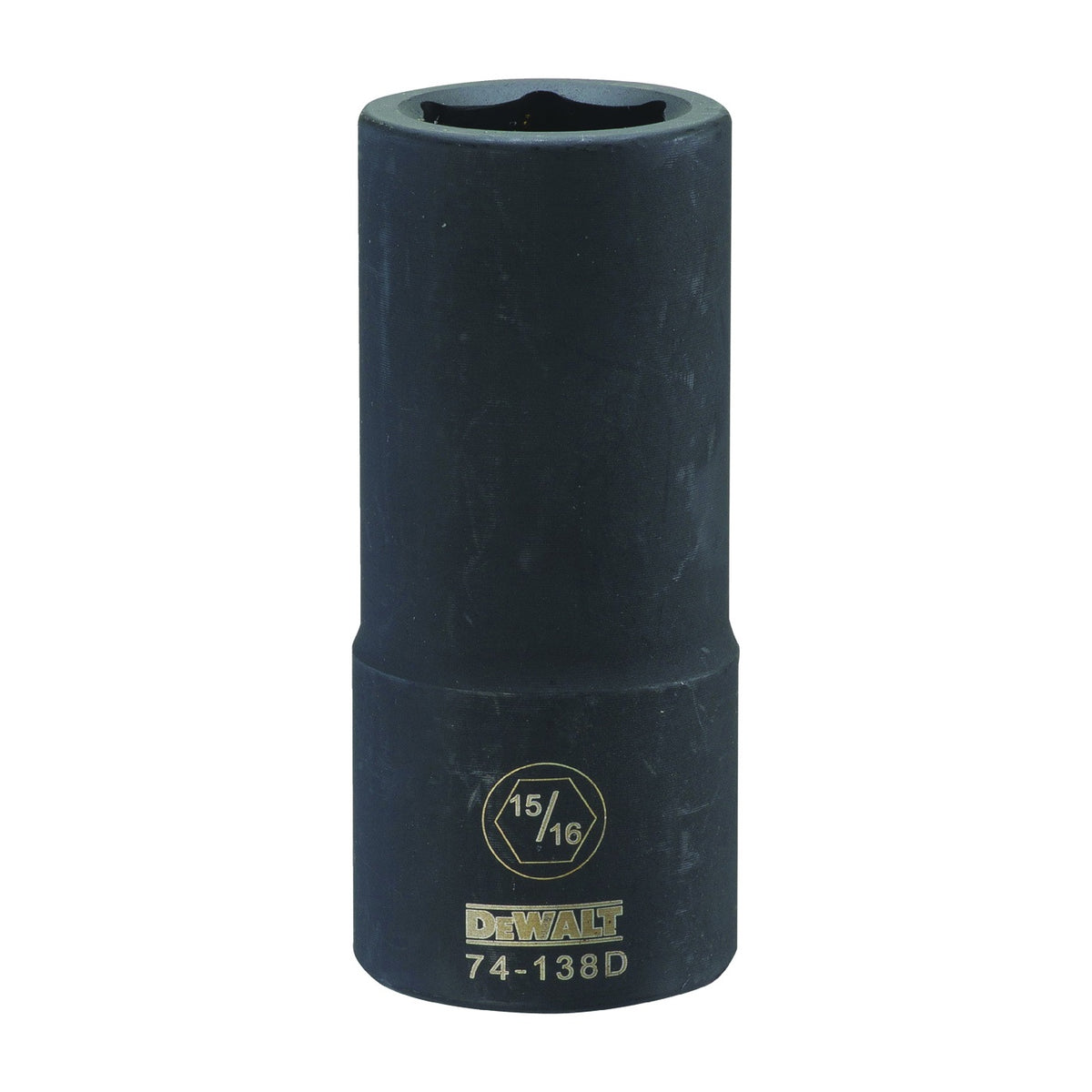 DeWALT DWMT74138OSP Impact Socket, 15/16 in Socket, 3/4 in Drive, 6-Point, CR-440 Steel, Black Oxide