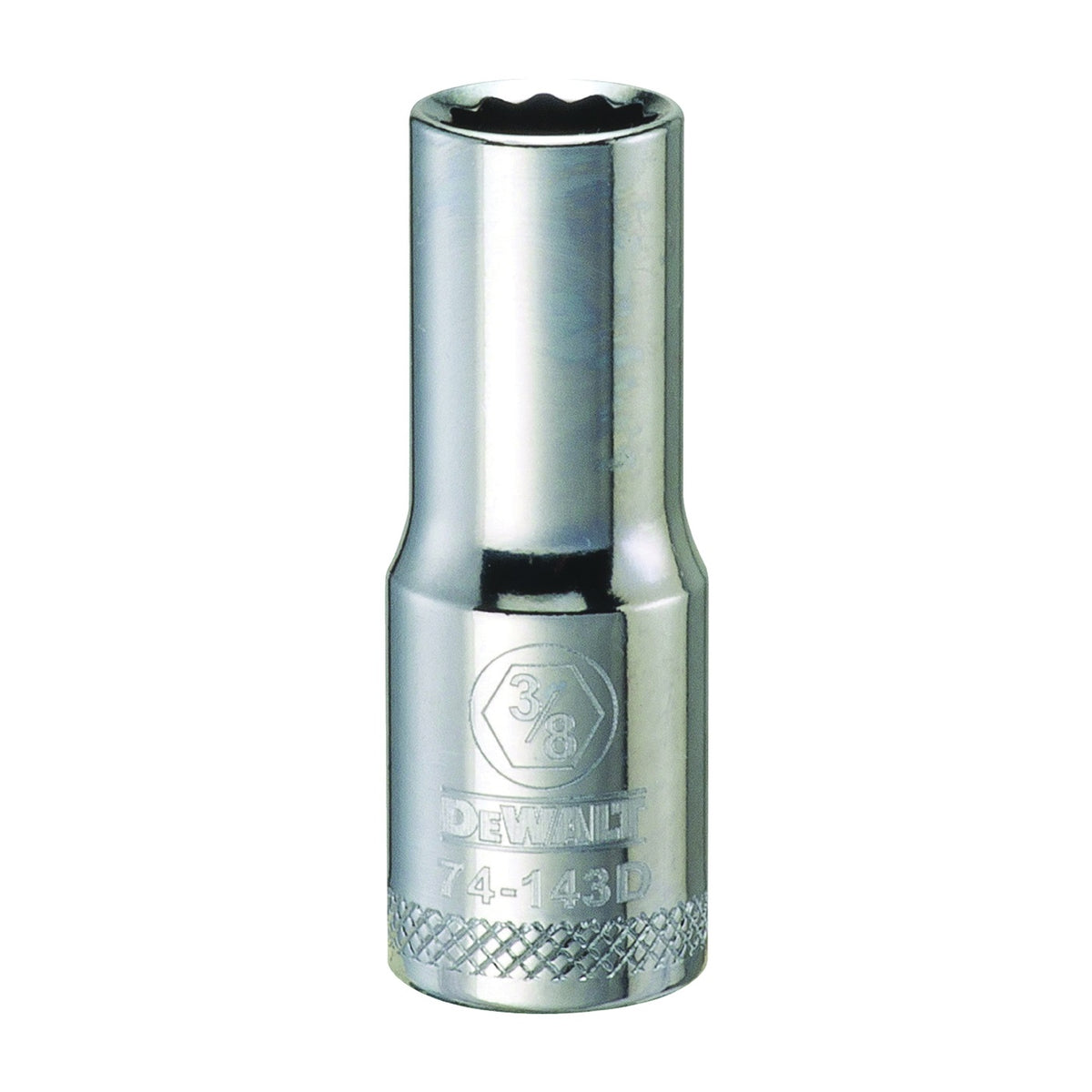DeWALT DWMT74143OSP Drive Socket, 3/8 in Socket, 3/8 in Drive, 12-Point, Vanadium Steel, Polished Chrome