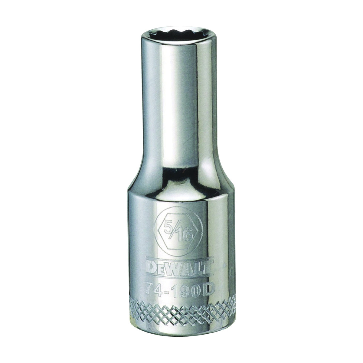 DeWALT DWMT74190OSP Drive Socket, 5/16 in Socket, 3/8 in Drive, 12-Point, Vanadium Steel, Polished Chrome