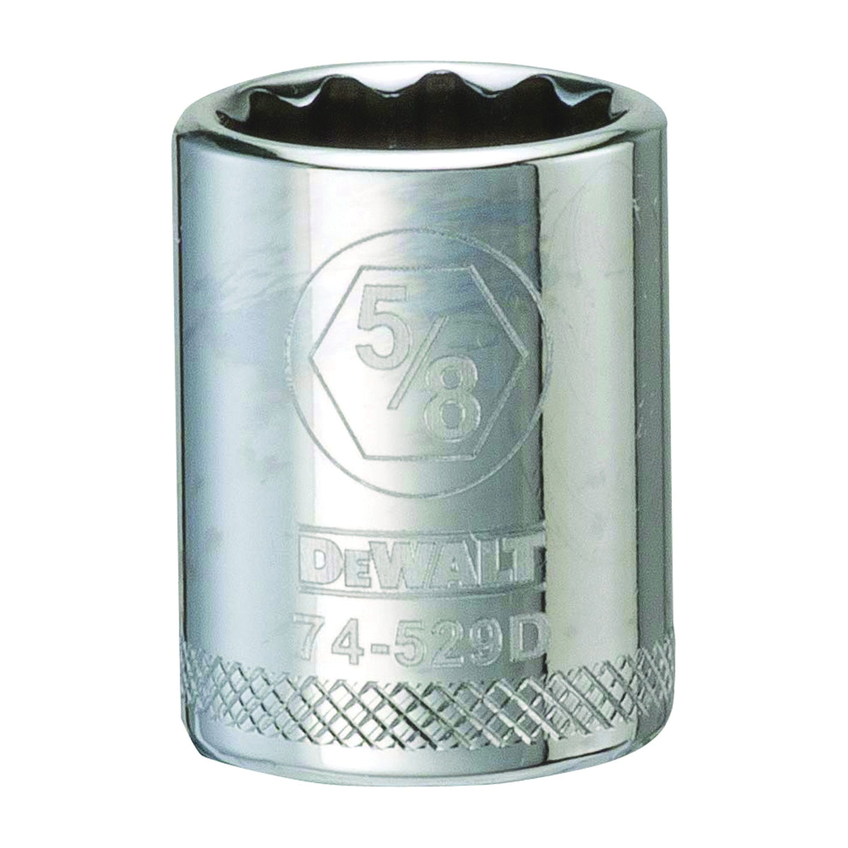 DeWALT DWMT74529OSP Hand Socket, 5/8 in Socket, 3/8 in Drive, 12-Point, Vanadium Steel, Polished Chrome