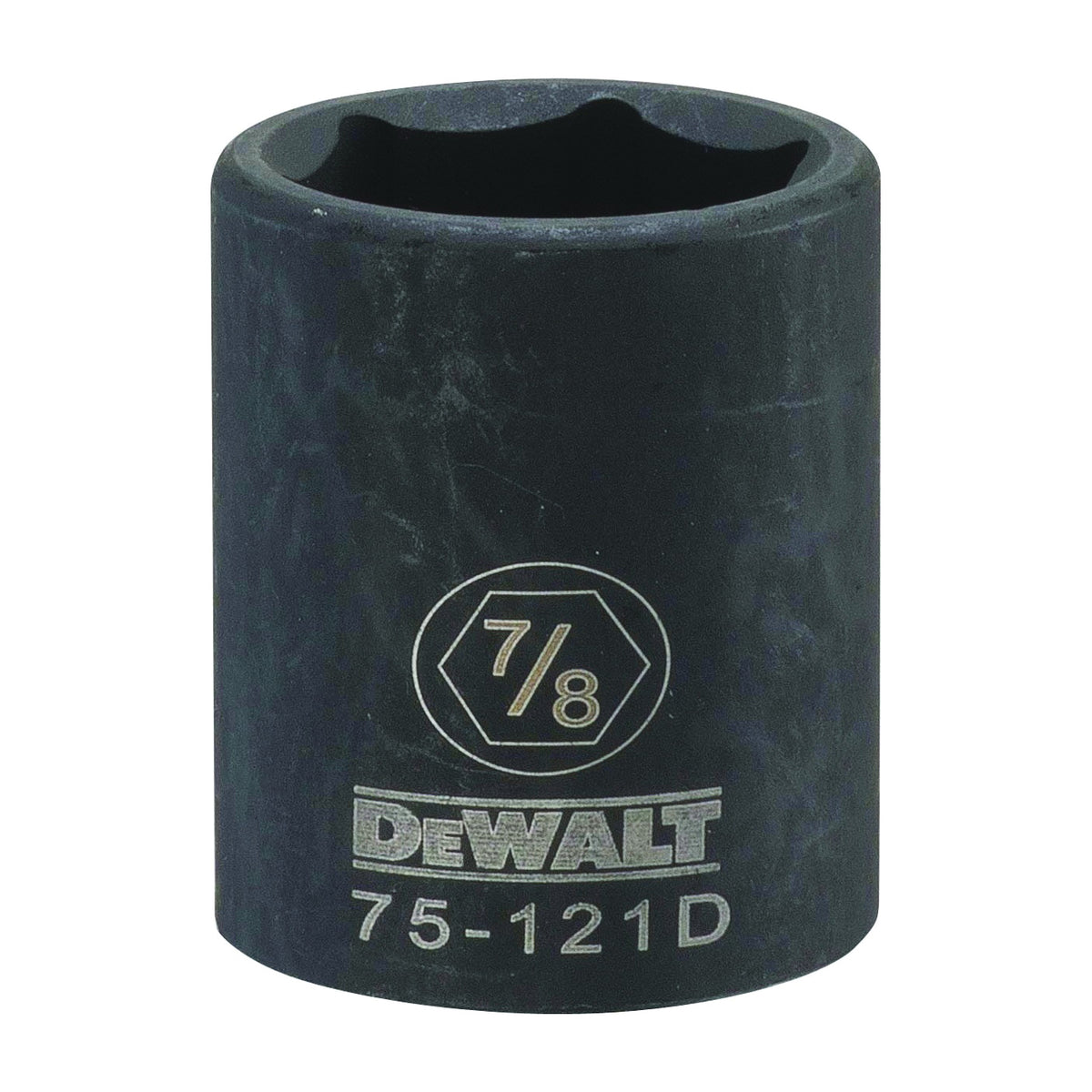 DeWALT DWMT75121OSP Deep Impact Socket, 7/8 in Socket, 1/2 in Drive, 6-Point, Steel, Black Oxide