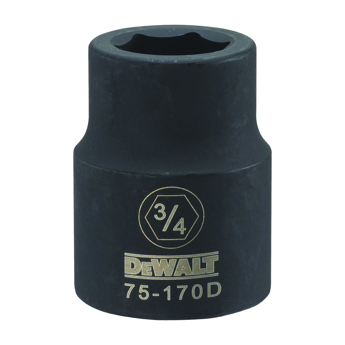 DeWALT DWMT75170OSP Impact Socket, 3/4 in Socket, 3/4 in Drive, 6-Point, CR-440 Steel, Black Oxide