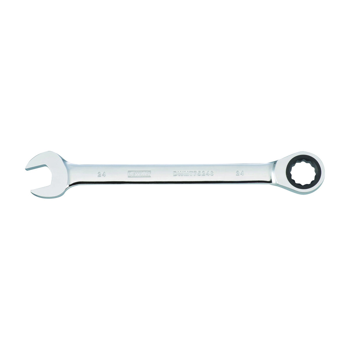 DeWALT DWMT75246OSP Combination Wrench, Metric, 24 mm Head, 12-25/32 in L, Chrome, Comfort-Grip Handle