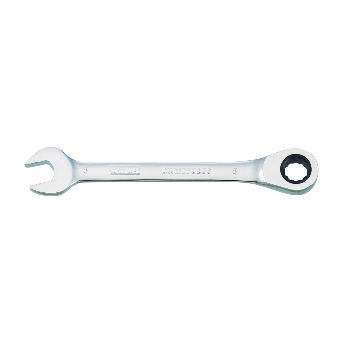 DeWALT DWMT75256OSP Combination Wrench, Metric, 8 mm Head, 4-3/8 in L, Chrome, Comfort-Grip Handle