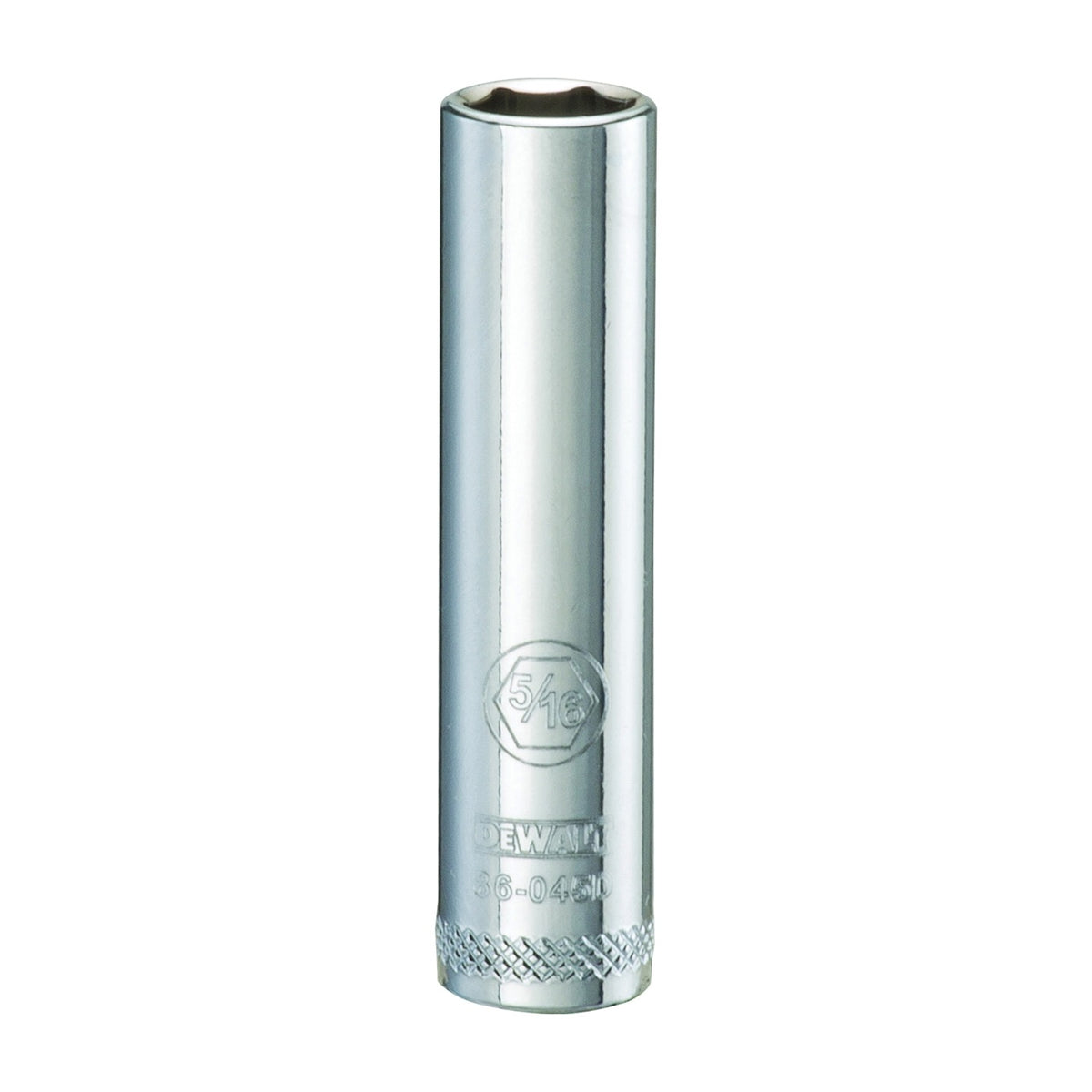 DeWALT DWMT86045OSP Drive Socket, 5/16 in Socket, 1/4 in Drive, 6-Point, Vanadium Steel, Polished Chrome
