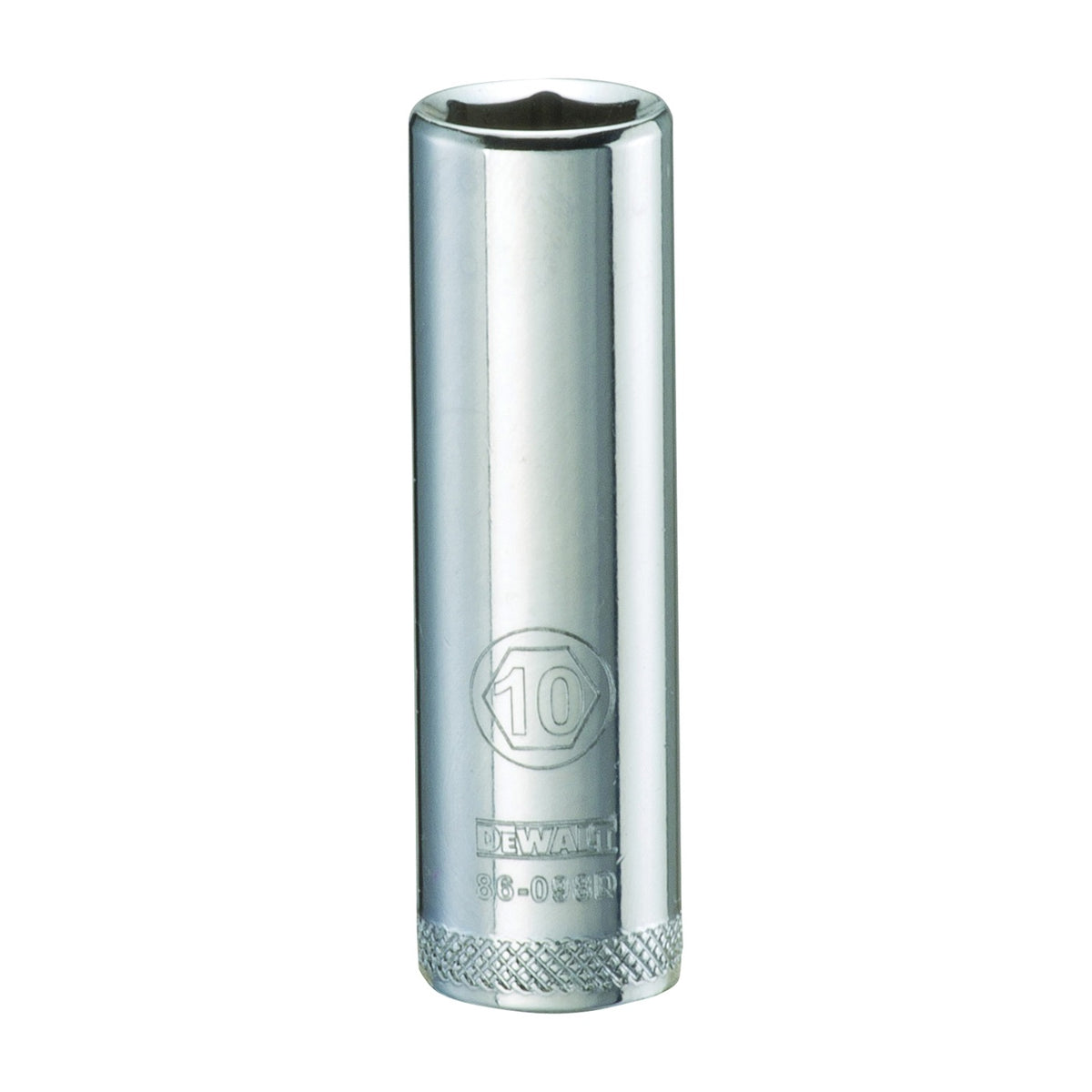 DeWALT DWMT86098OSP Drive Socket, 10 mm Socket, 1/4 in Drive, 6-Point, Steel, Polished Chrome Vanadium