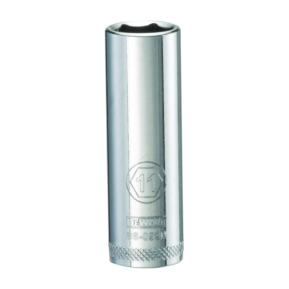 DeWALT DWMT86099OSP Drive Socket, 11 mm Socket, 1/4 in Drive, 6-Point, Steel, Polished Chrome Vanadium