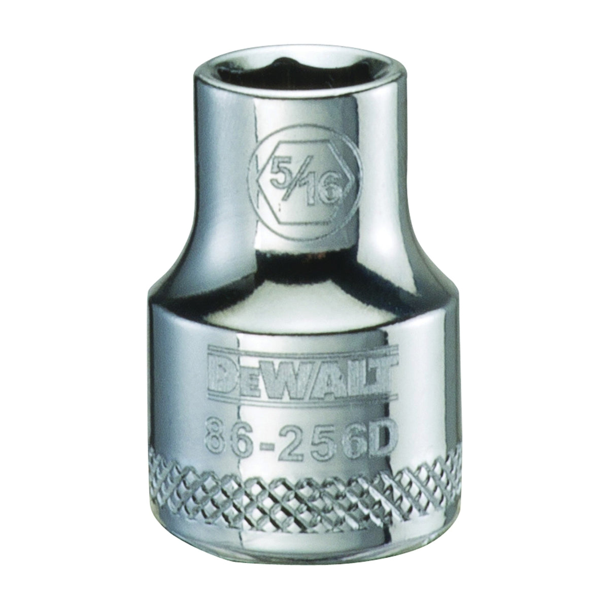 DeWALT DWMT86256OSP Hand Socket, 5/16 in Socket, 3/8 in Drive, 6-Point, Vanadium Steel, Polished Chrome