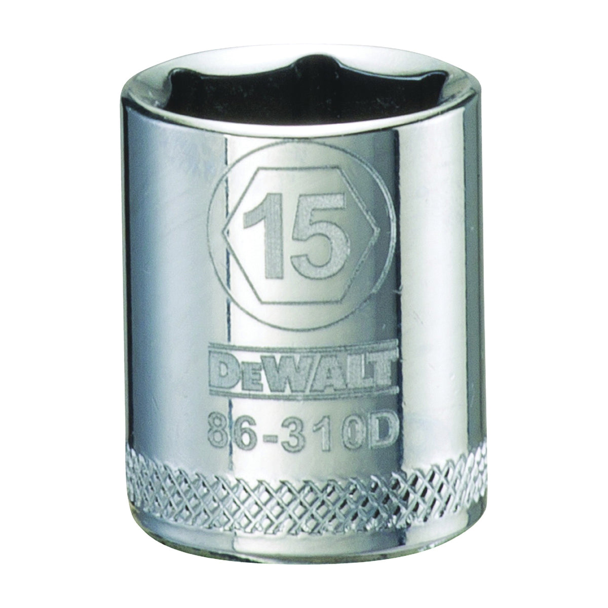 DeWALT DWMT86310OSP Hand Socket, 15 mm Socket, 3/8 in Drive, 6-Point, Vanadium Steel, Polished Chrome