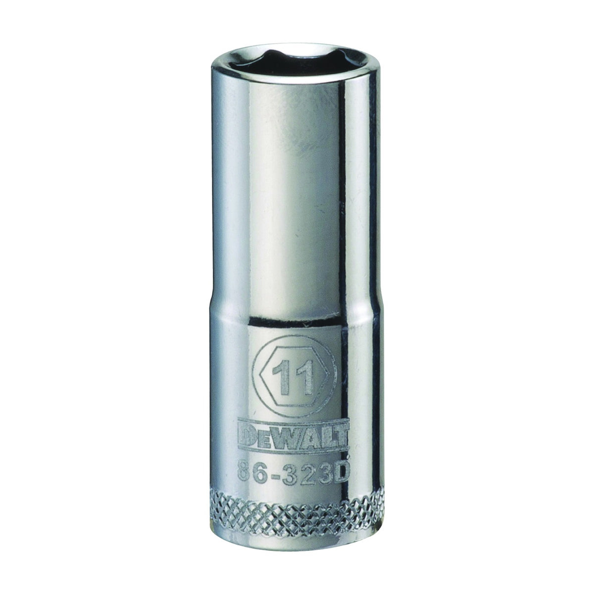 DeWALT DWMT86323OSP Drive Socket, 11 mm Socket, 3/8 in Drive, 6-Point, Vanadium Steel, Polished Chrome