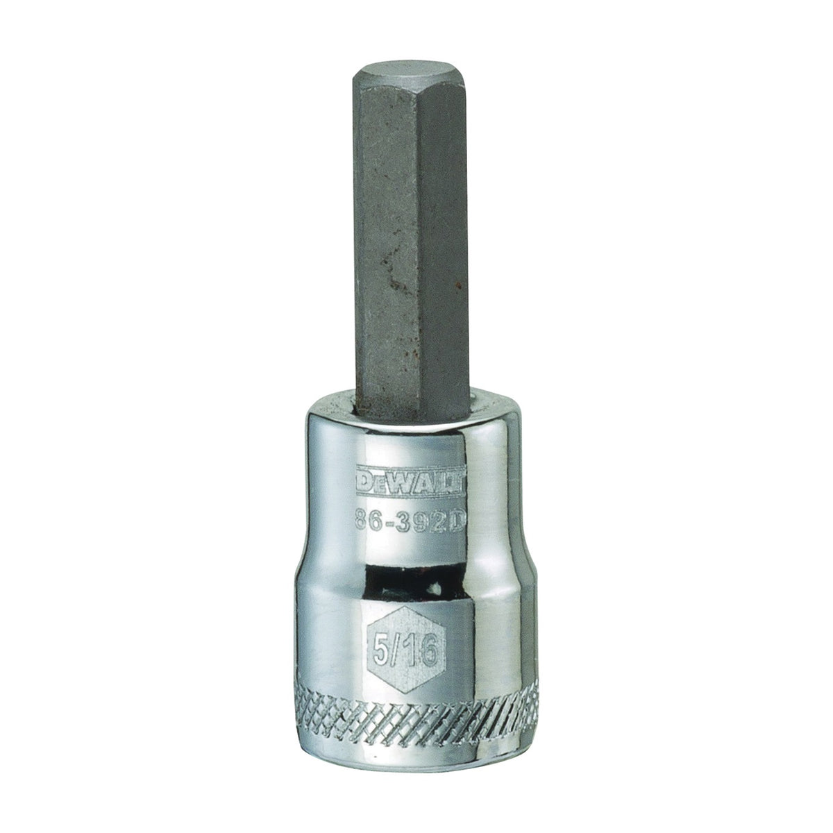 DeWALT DWMT86392OSP Fractional Hex Bit Socket, 5/16 in Tip, 3/8 in Drive, Polished Chrome Vanadium, 1-31/32 in OAL