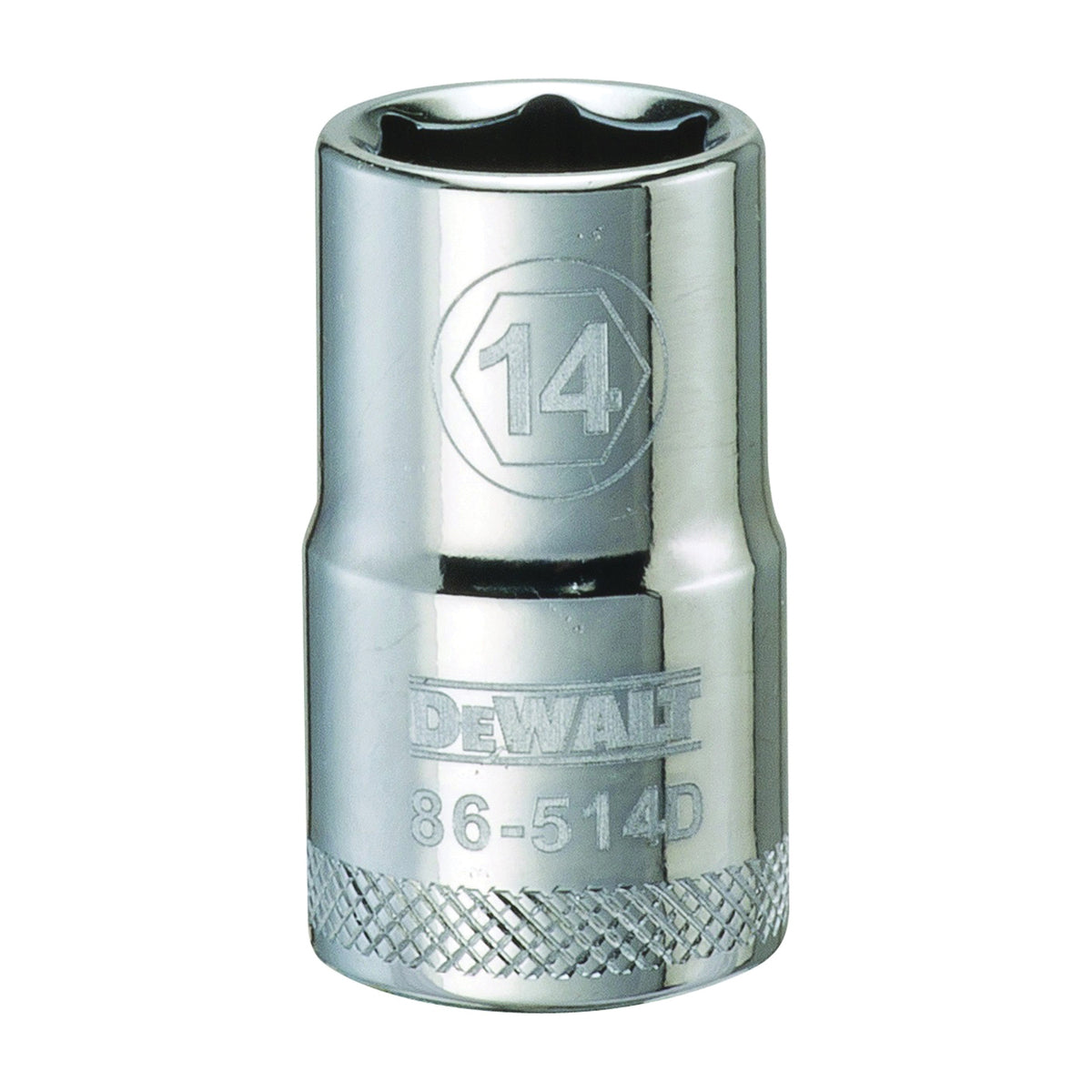 DeWALT DWMT86514OSP Drive Socket, 14 mm Socket, 1/2 in Drive, 6-Point, Vanadium Steel, Polished Chrome