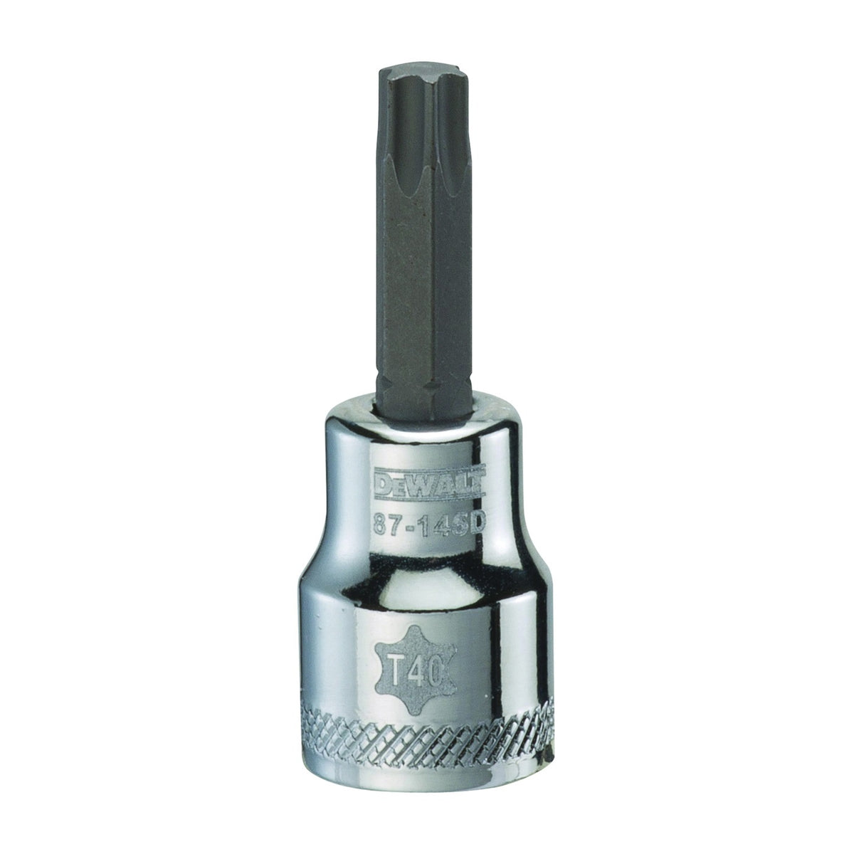 DeWALT DWMT87145OSP Torx Bit Socket, T40 Tip, 3/8 in Drive, Polished Chrome Vanadium