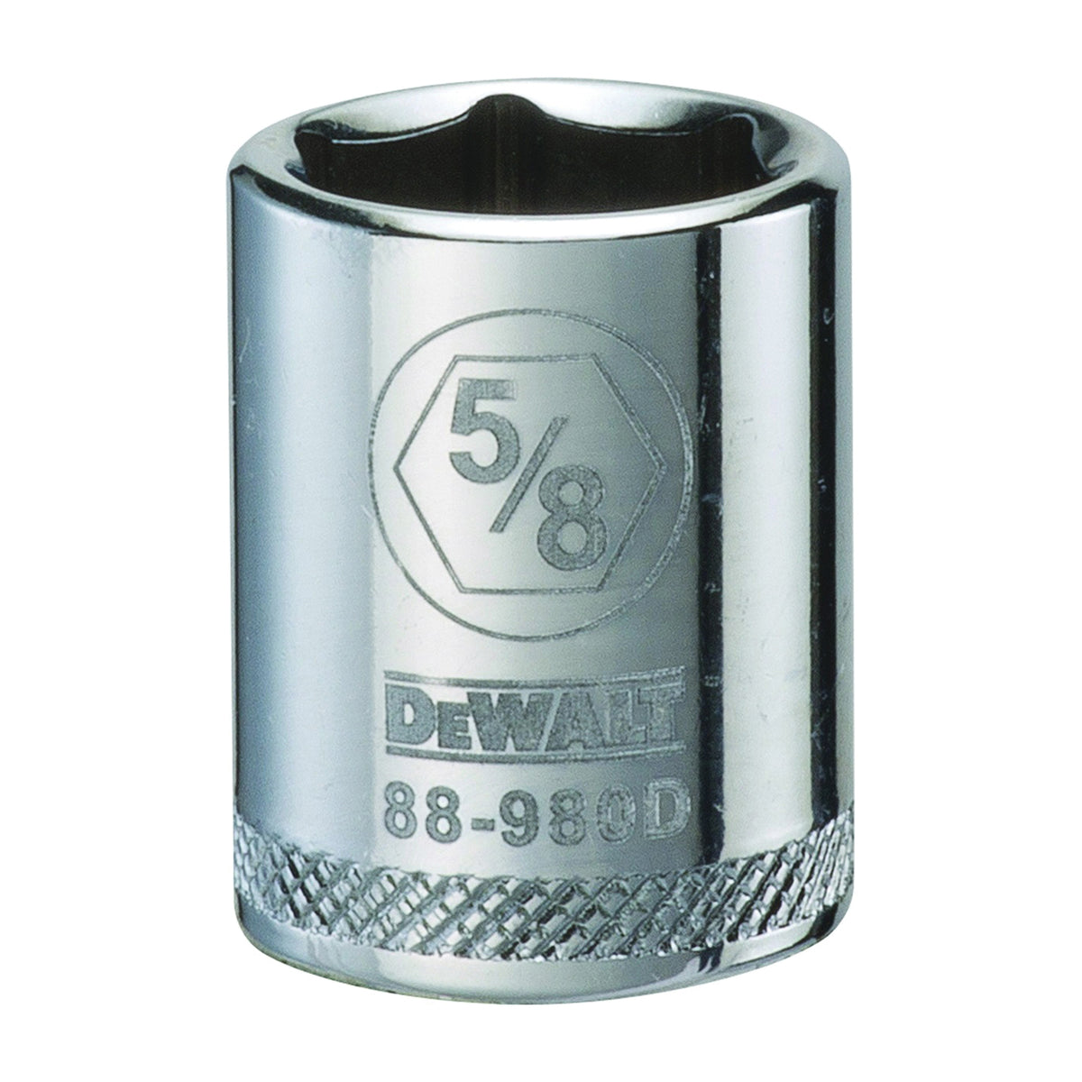 DeWALT DWMT88980OSP Hand Socket, 5/8 in Socket, 3/8 in Drive, 6-Point, Vanadium Steel, Polished Chrome